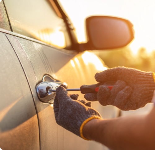 Technician providing lockout service